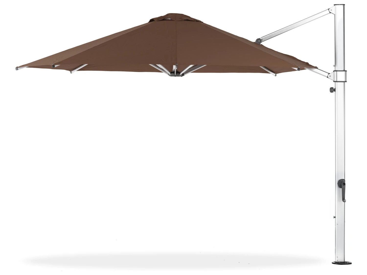 Frankford Aurora Custom Cantilever Fiberglass Brushed Silver 13' Foot Octagon Crank Lift Infinity Tilt Umbrella - Image 13