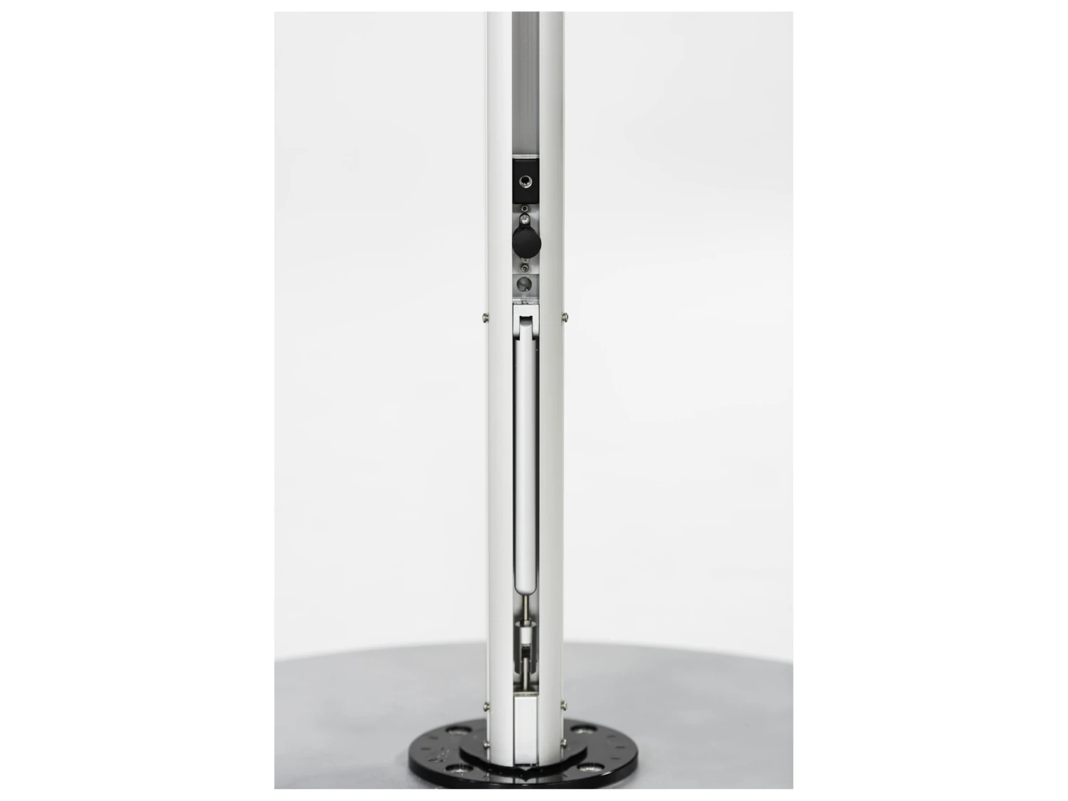 Frankford Aurora Custom Cantilever Fiberglass Brushed Silver 10 Foot Wide Square Crank Lift Infinity Tilt Umbrella - Image 2