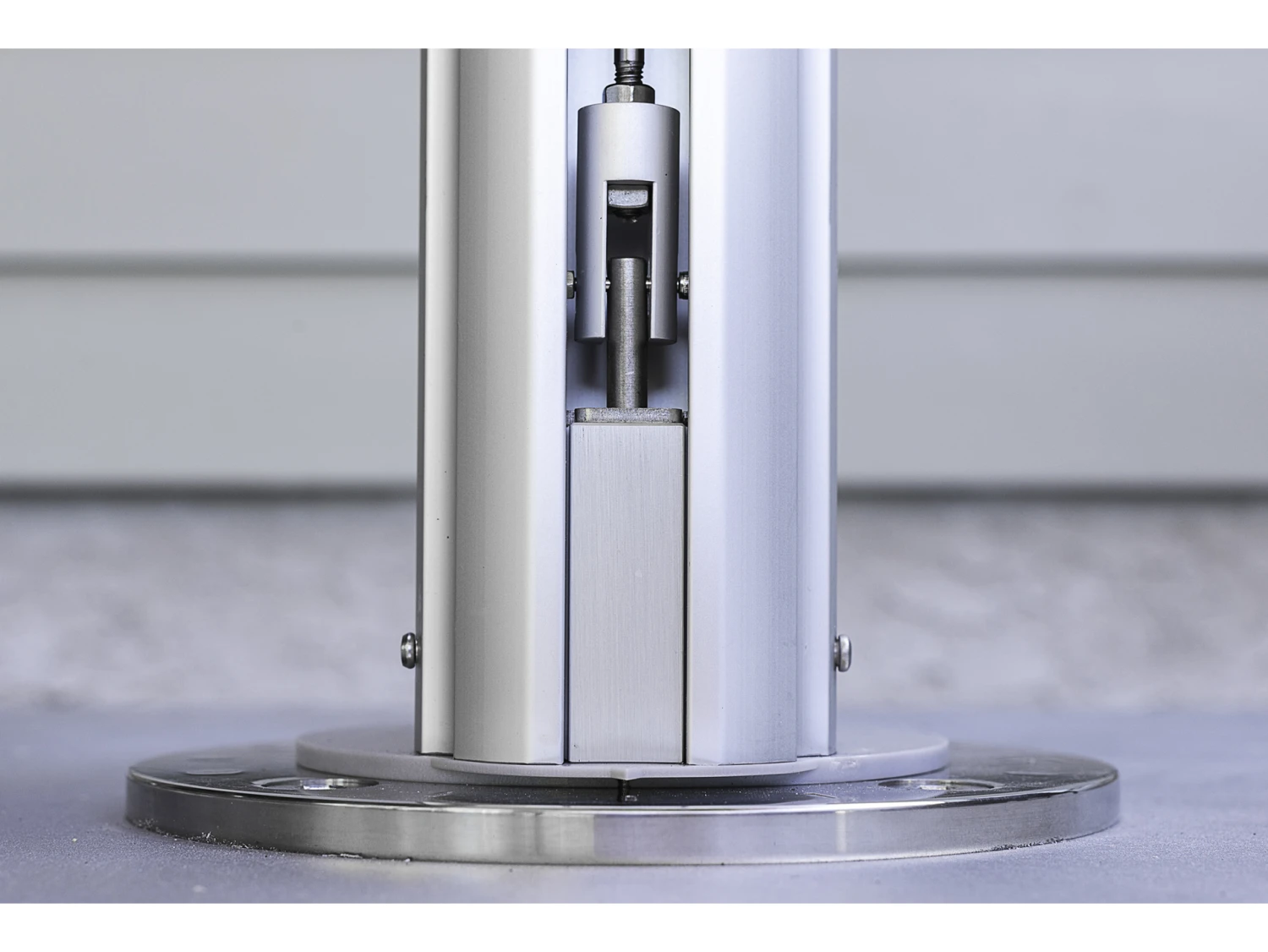 Frankford Aurora Custom Cantilever Fiberglass Brushed Silver 10 Foot Wide Square Crank Lift Infinity Tilt Umbrella - Image 6