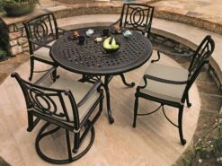 Gensun Bel Air Cushion Cast Aluminum Dining Set