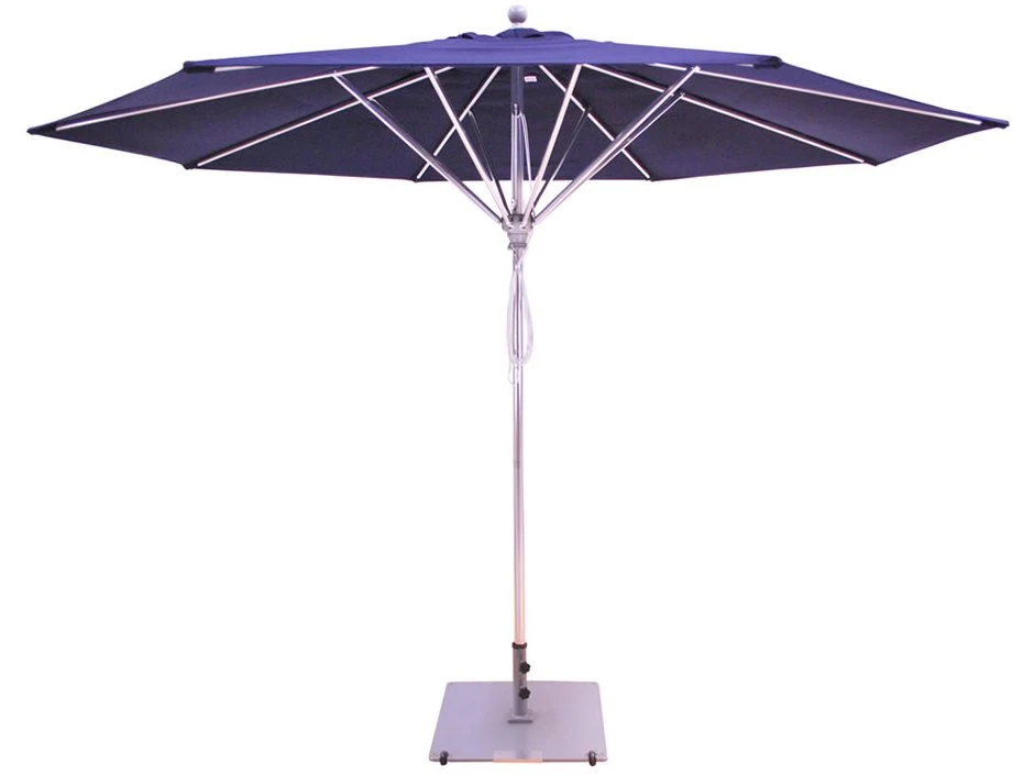 Galtech Quick Ship Commercial 11 Foot Silver Pulley Lift Umbrella - Image 2