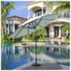 Galtech Quick Ship Aluminum 11 Foot Octagon Auto Tilt Crank Lift Umbrella