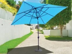 Galtech Quick Ship Aluminum 10' Foot Auto Tilt Crank Lift Umbrella