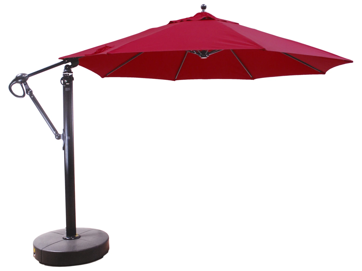 Galtech Quick Ship Cantilever Aluminum 11 Foot Octagon Easy Lift Offset Umbrella - Image 18