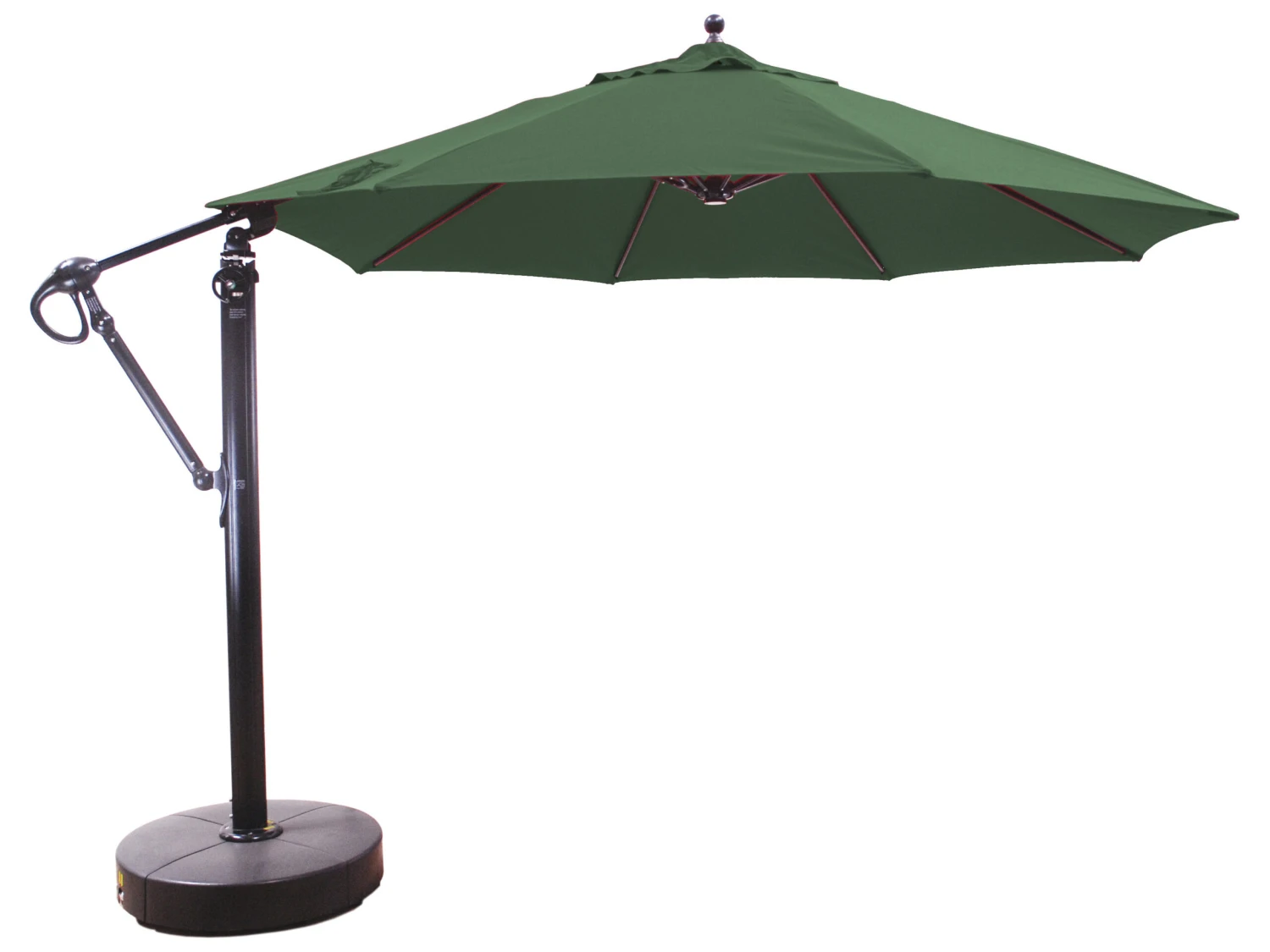 Galtech Quick Ship Cantilever Aluminum 11 Foot Octagon Easy Lift Offset Umbrella - Image 7