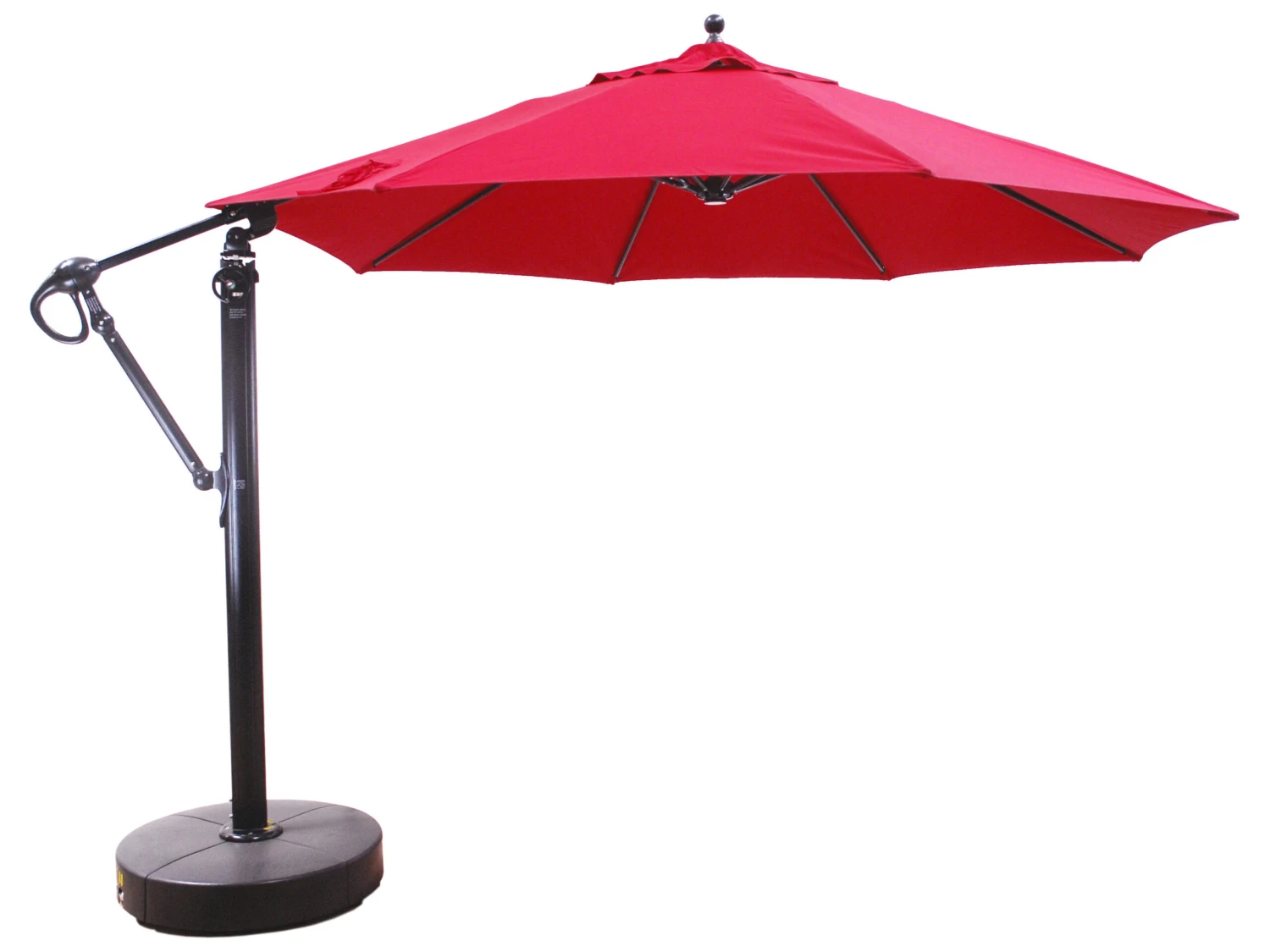 Galtech Quick Ship Cantilever Aluminum 11 Foot Octagon Easy Lift Offset Umbrella - Image 8