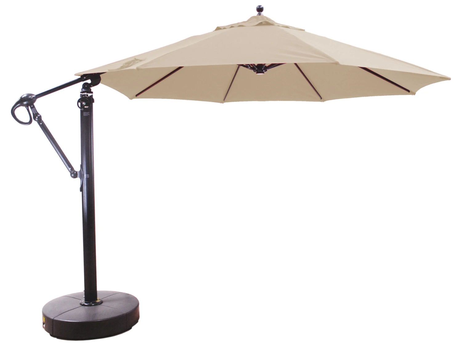 Galtech Quick Ship Cantilever Aluminum 11 Foot Octagon Easy Lift Offset Umbrella - Image 9