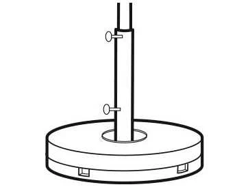 Grosfillex Resin Sand 16'' Stem Umbrella Base - Image 2