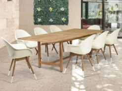 International Home Miami Amazonia Charlotte 9 Piece Teak Rectangular Dining Set