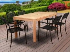 International Home Miami Amazonia Oosterdam 7 Piece Teak Rectangular Dining Set