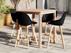 International Home Miami Amazonia Teak Rectangular Seven Piece Budapest Dining Set