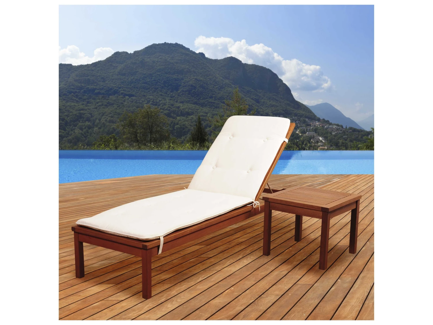 International Home Miami Amazonia Washburn 2 Piece Lounge Set With White Cushions - Image 2