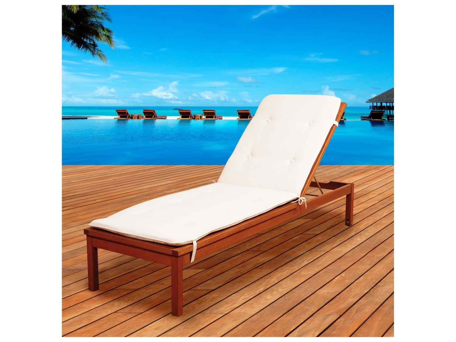 International Home Miami Amazonia Washburn 2 Piece Lounge Set With White Cushions - Image 3