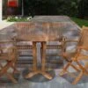 International Home Miami Amazonia Teak Round Five Piece Kansas Bistro Set