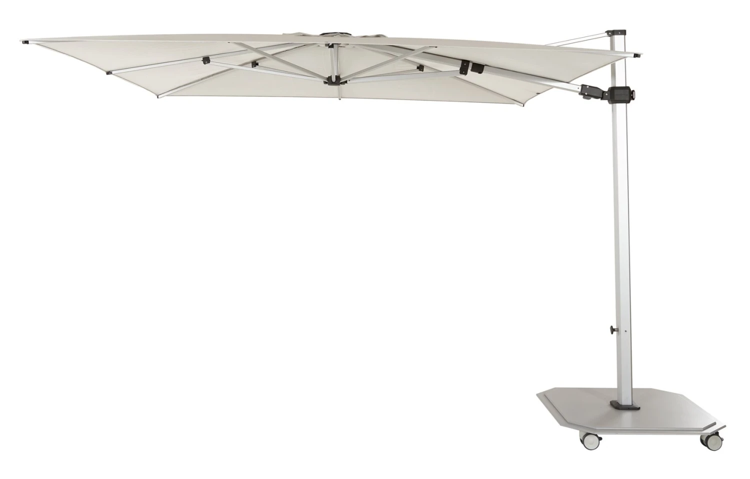 Jardinico JCP.3 10 Foot Wide Aluminum Crank Lift Infinite Tilt Octagon Umbrella - Image 3