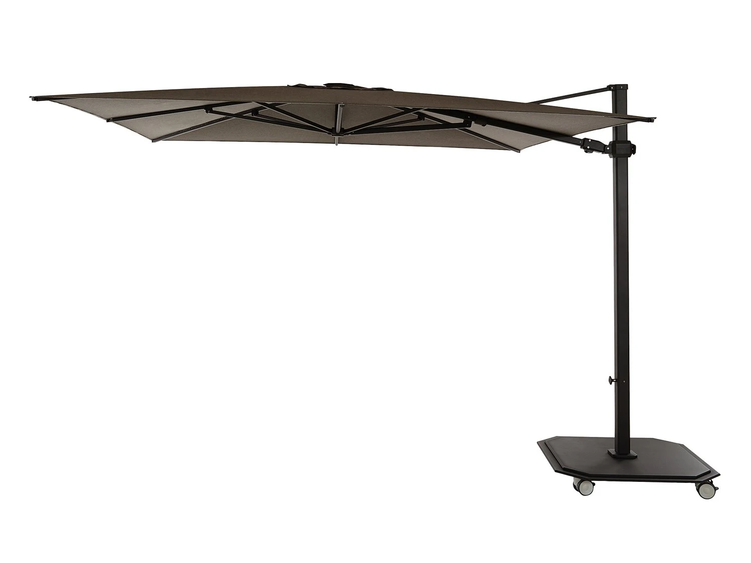 Jardinico JCP.3 10 Foot Wide Aluminum Crank Lift Infinite Tilt Octagon Umbrella - Image 4