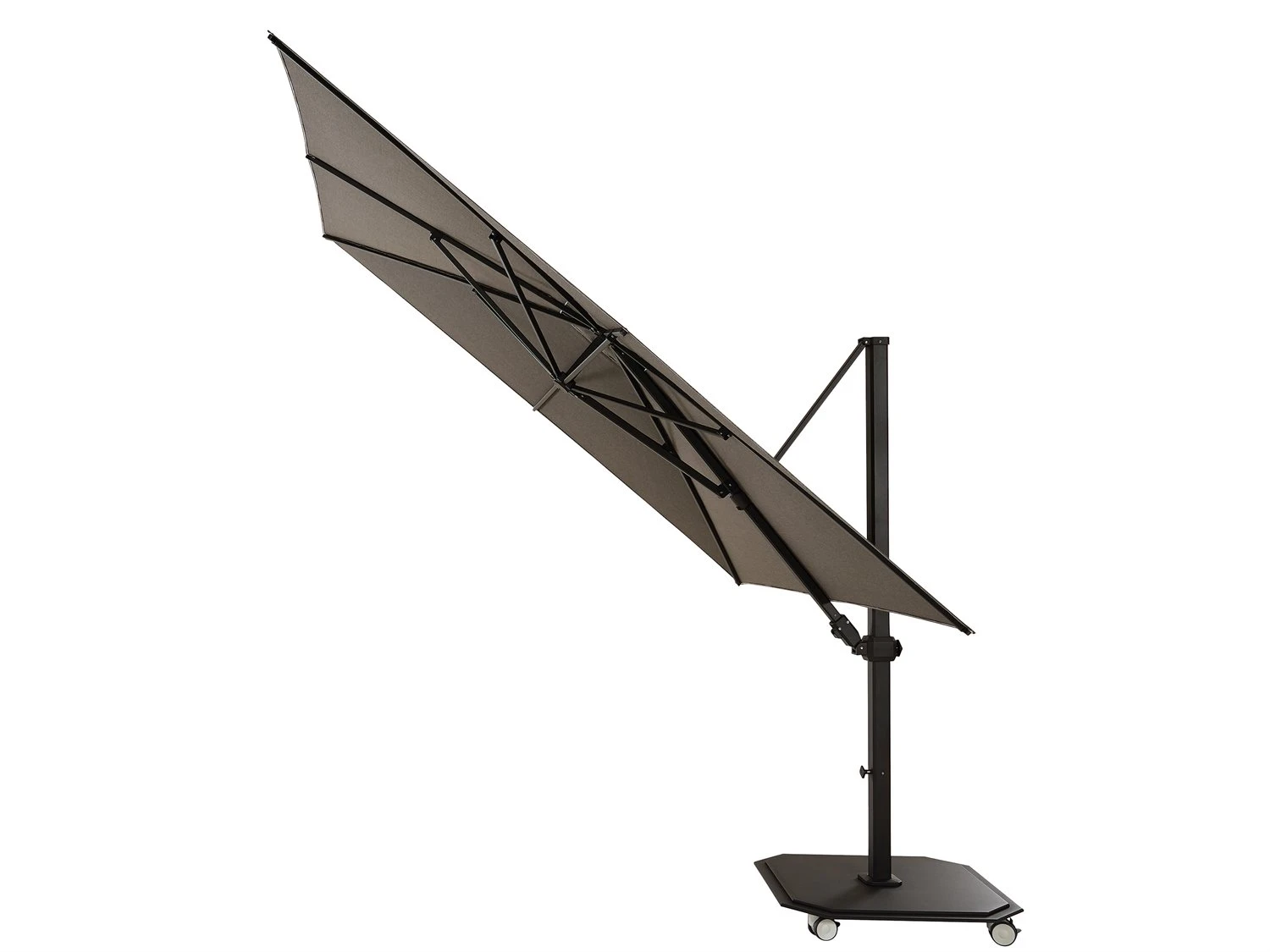 Jardinico JCP.3 10 Foot Wide Aluminum Crank Lift Infinite Tilt Octagon Umbrella - Image 5