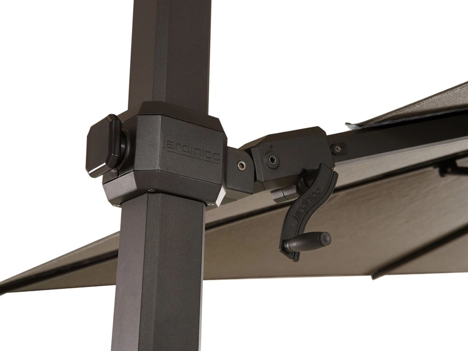 Jardinico JCP.3 10 Foot Wide Aluminum Crank Lift Infinite Tilt Octagon Umbrella - Image 6