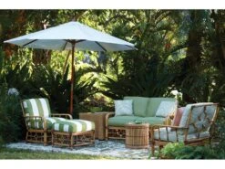 Lane Venture Mimi By Celerie Kemble Raffia Aluminum Lounge Set