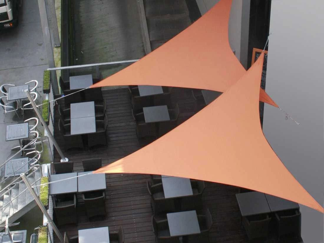 Luxury Umbrellas Ingenua 13 Foot Triangular Anodized Aluminum Shade Sail Patio Umbrella - Image 9