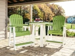 LuxCraft Recycled Plastic Poly Balcony Table Dining Set