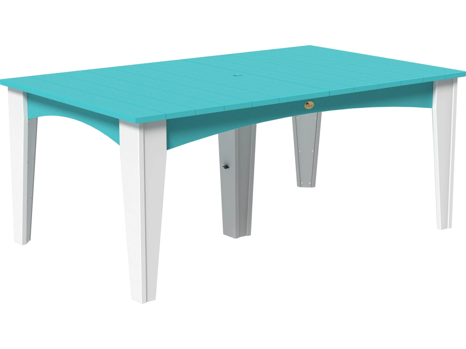 LuxCraft Recycled Plastic Island Table Dining Set - Image 2