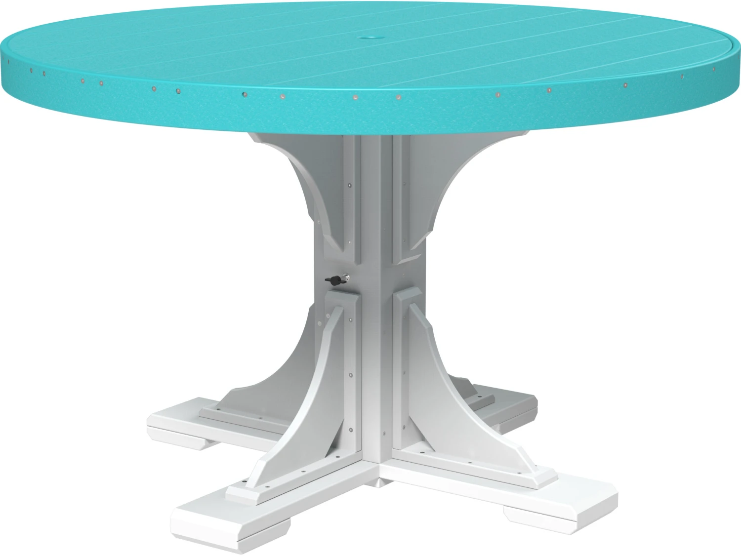 LuxCraft Recycled Plastic Poly 4' Round Table Dining Set - Image 2