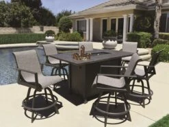 Mallin M Series Sling Aluminum Fire Pit Counter Set