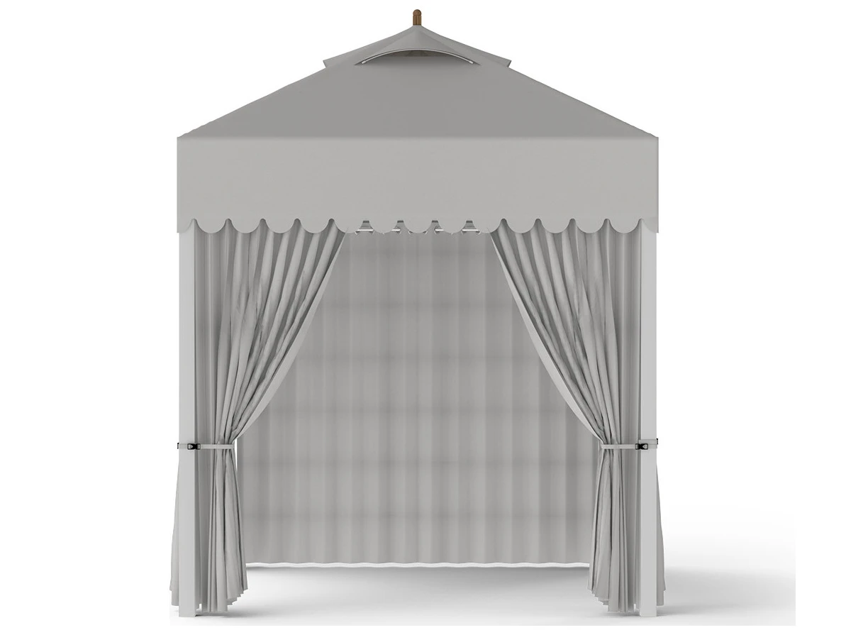 MamaGreen Sombrero 8''W X 8''D Aluminum Canopy Gazebo With Wind Vent - Image 4