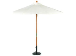 Oxford Garden Tropical Hardwood 9 Foot Octagon Market Pulley Lift Umbrella