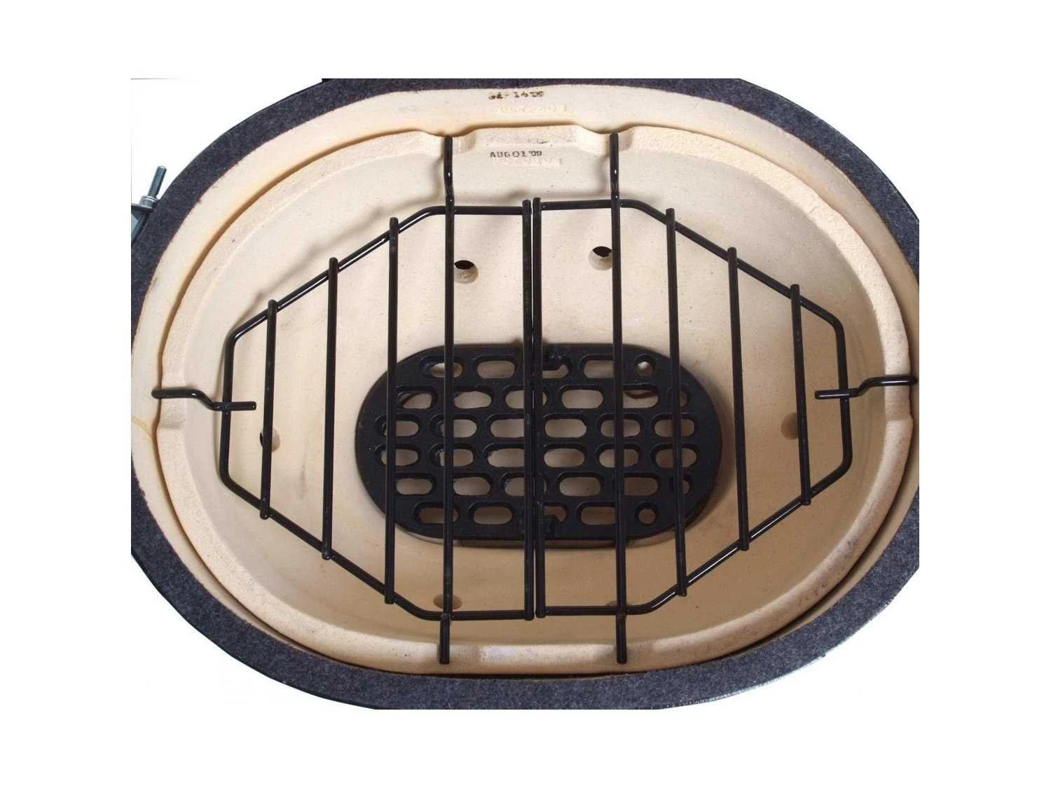 Primo Two Piece Drip Pan / Heat Deflector Racks For Oval Junior Series Grill - Image 5