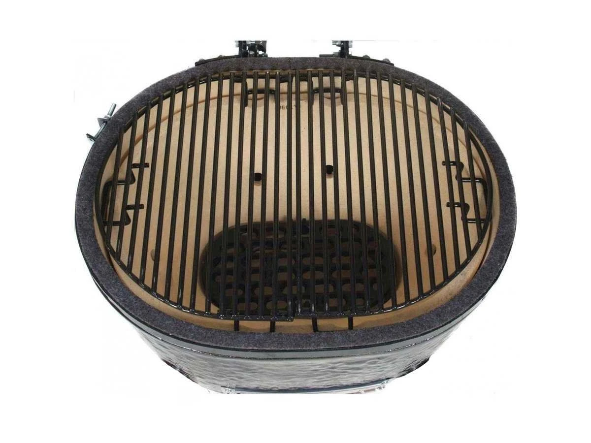Primo Ceramic Oval Junior Charcoal Grill Smoker With Stainless Steel Grates - Image 7