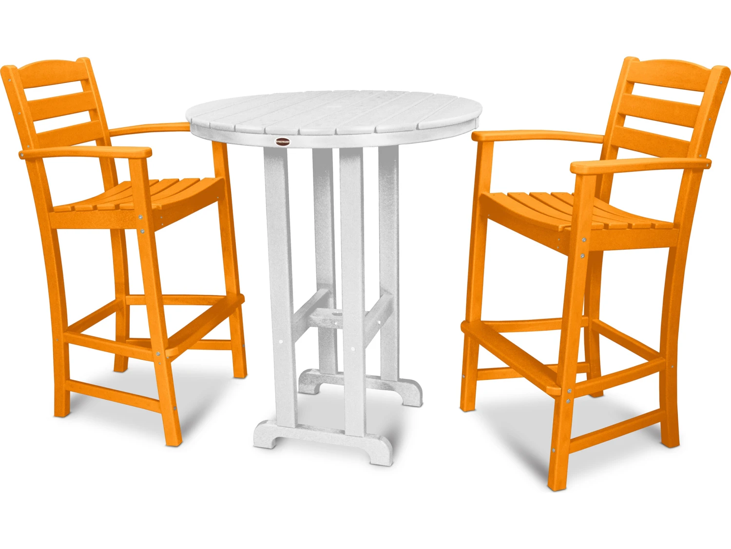 POLYWOODĀ® La Casa Cafe Recycled Plastic 3 Piece Bar Set - Image 10
