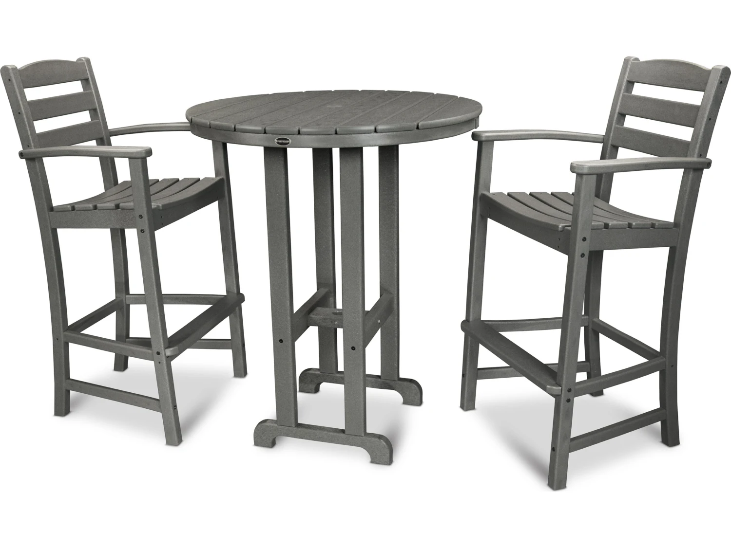 POLYWOODĀ® La Casa Cafe Recycled Plastic 3 Piece Bar Set - Image 4