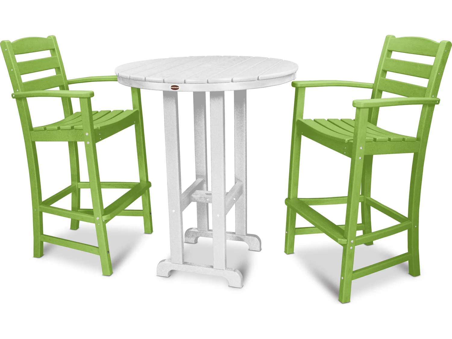 POLYWOODĀ® La Casa Cafe Recycled Plastic 3 Piece Bar Set - Image 5