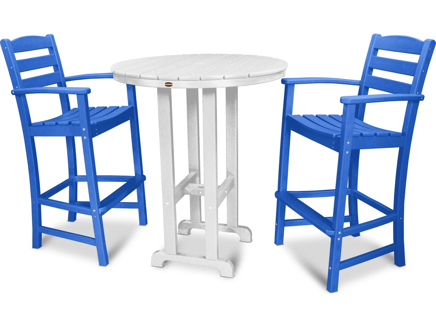 POLYWOODĀ® La Casa Cafe Recycled Plastic 3 Piece Bar Set - Image 7