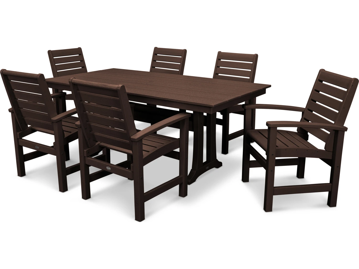 POLYWOODĀ® Signature Recycled Plastic Farmhouse 7 Piece Dining Set