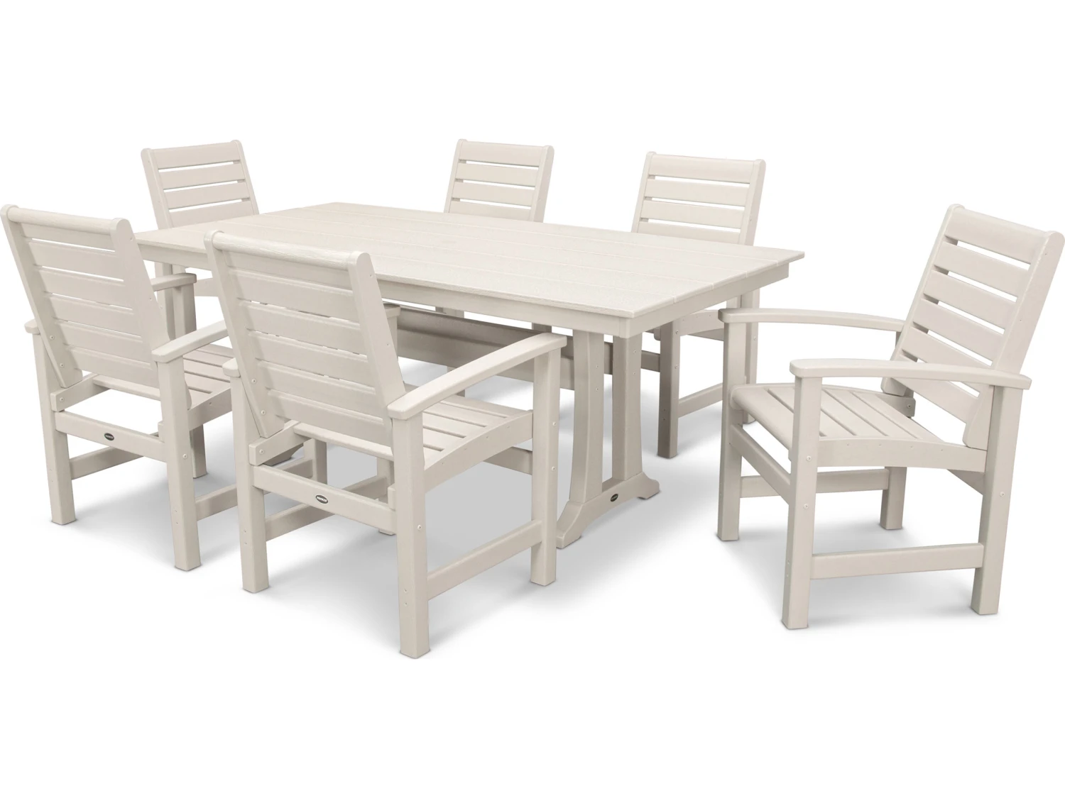 POLYWOODĀ® Signature Recycled Plastic Farmhouse 7 Piece Dining Set - Image 5