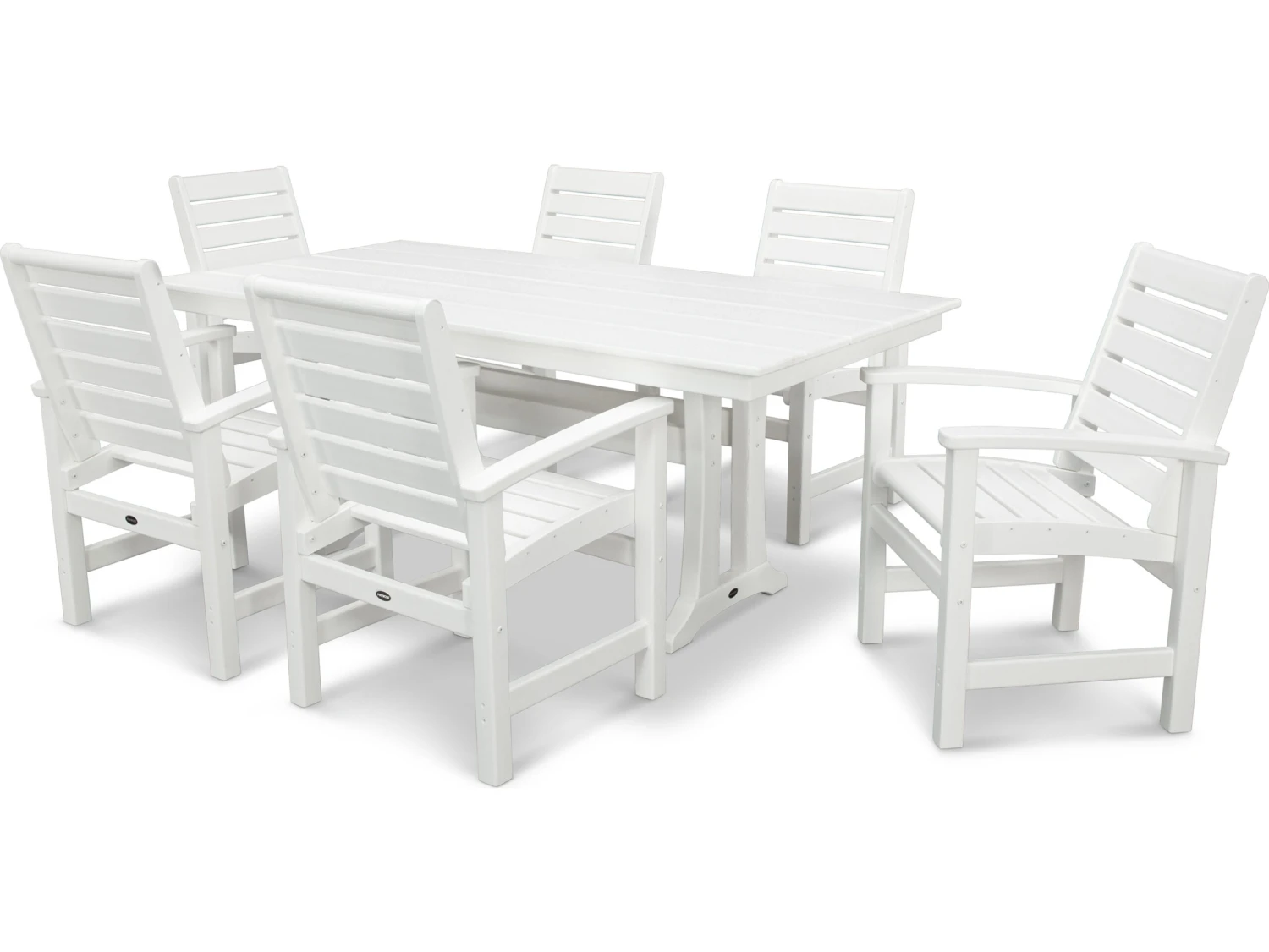 POLYWOODĀ® Signature Recycled Plastic Farmhouse 7 Piece Dining Set - Image 7