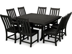 POLYWOOD® Vineyard Recycled Plastic 9 Piece Dining Set