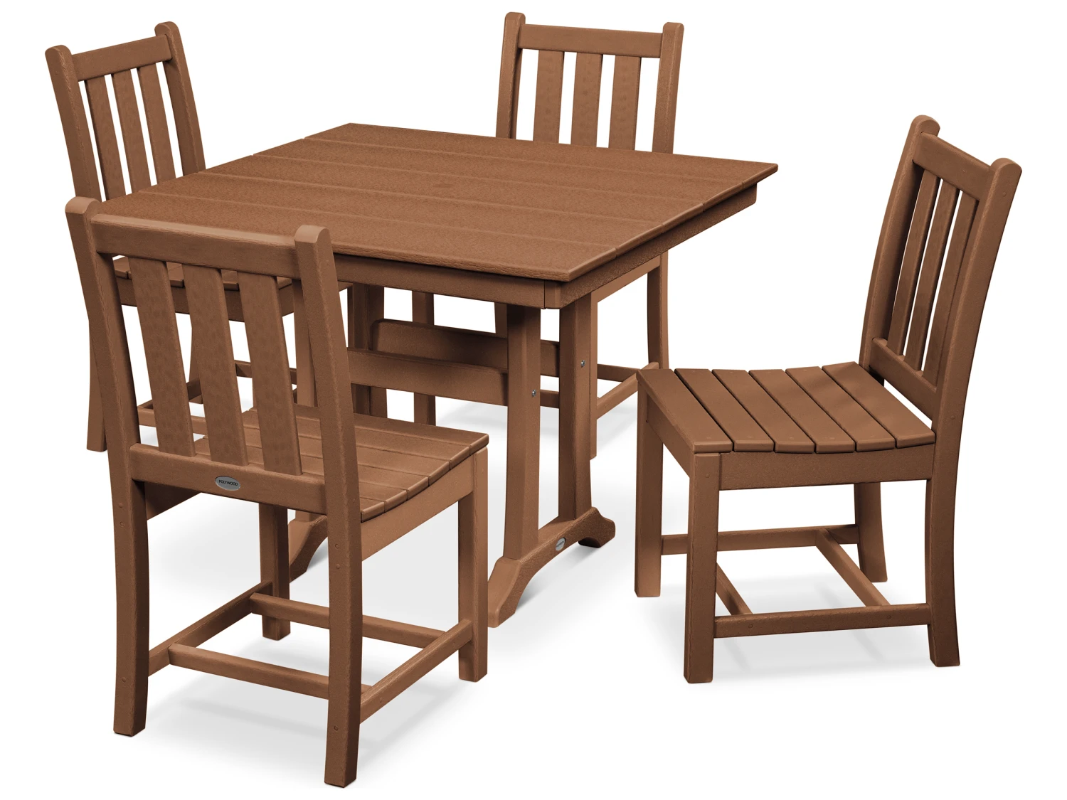 POLYWOODĀ® Traditional Recycled Plastic 5 Piece Farmhouse Dining Set - Image 6