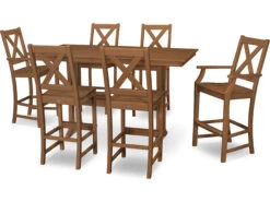 POLYWOOD® Braxton Recycled Plastic 7 Piece Bar Set