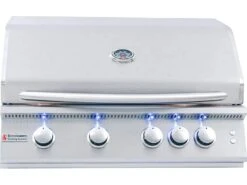 RCS Premier Series 32 Inch 4-Burner Built-In Propane Gas Grill With Rear Infrared Burner & Grill Lights