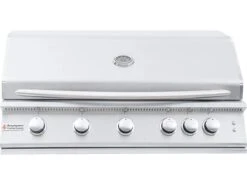 RCS Premier Series 40 Inch 5-Burner Built-In Propane Gas Grill With Rear Infrared Burner & Grill Lights