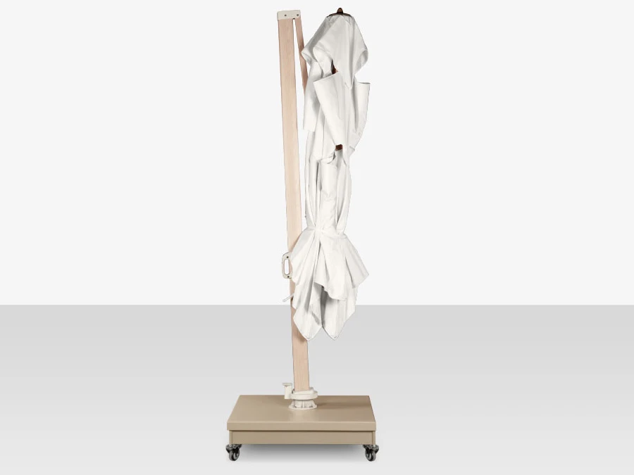 Source Outdoor Furniture The Grand Cantilever Wood Grain 10' Foot Square Umbrella With Sandalwood Base - Image 3