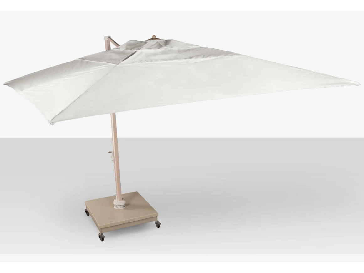 Source Outdoor Furniture The Grand Cantilever Wood Grain 10' Foot Square Umbrella With Sandalwood Base - Image 4