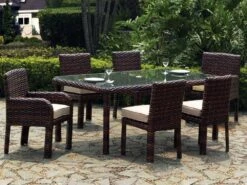 South Sea Rattan Saint Tropez Wicker Dining Set