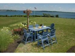 Seaside Casual Classic Adirondack Recycled Plastic Bar Set