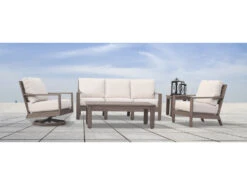 Sunset West Laguna Aluminum Sofa Club Chair Swivel Club And Tables