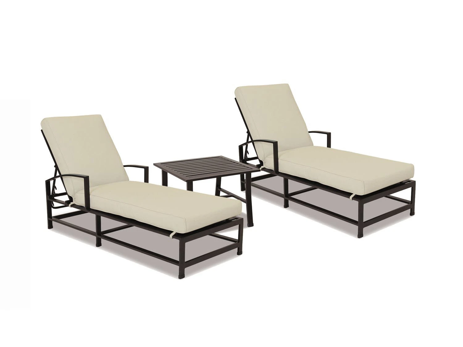 Sunset West La Jolla Aluminum Chaises With End Table